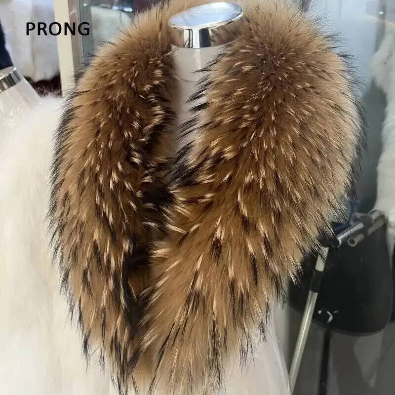 Winter Clothing Online - 天然アライグマの毛皮の襟,女性用,本物の毛皮のスカーフ,豪華なネックウォーマー,毛皮のショール,ラップスカーフ,男性用コート,ジャケット,毛皮の襟,冬