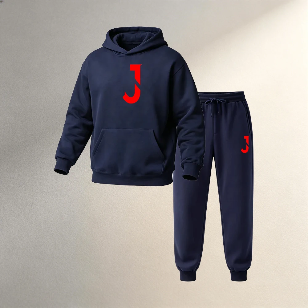 Warm Winter Clothing - メンズセットアップ 2点セット 秋冬 スポーツカジュアル ファッション プルオーバーパーカー