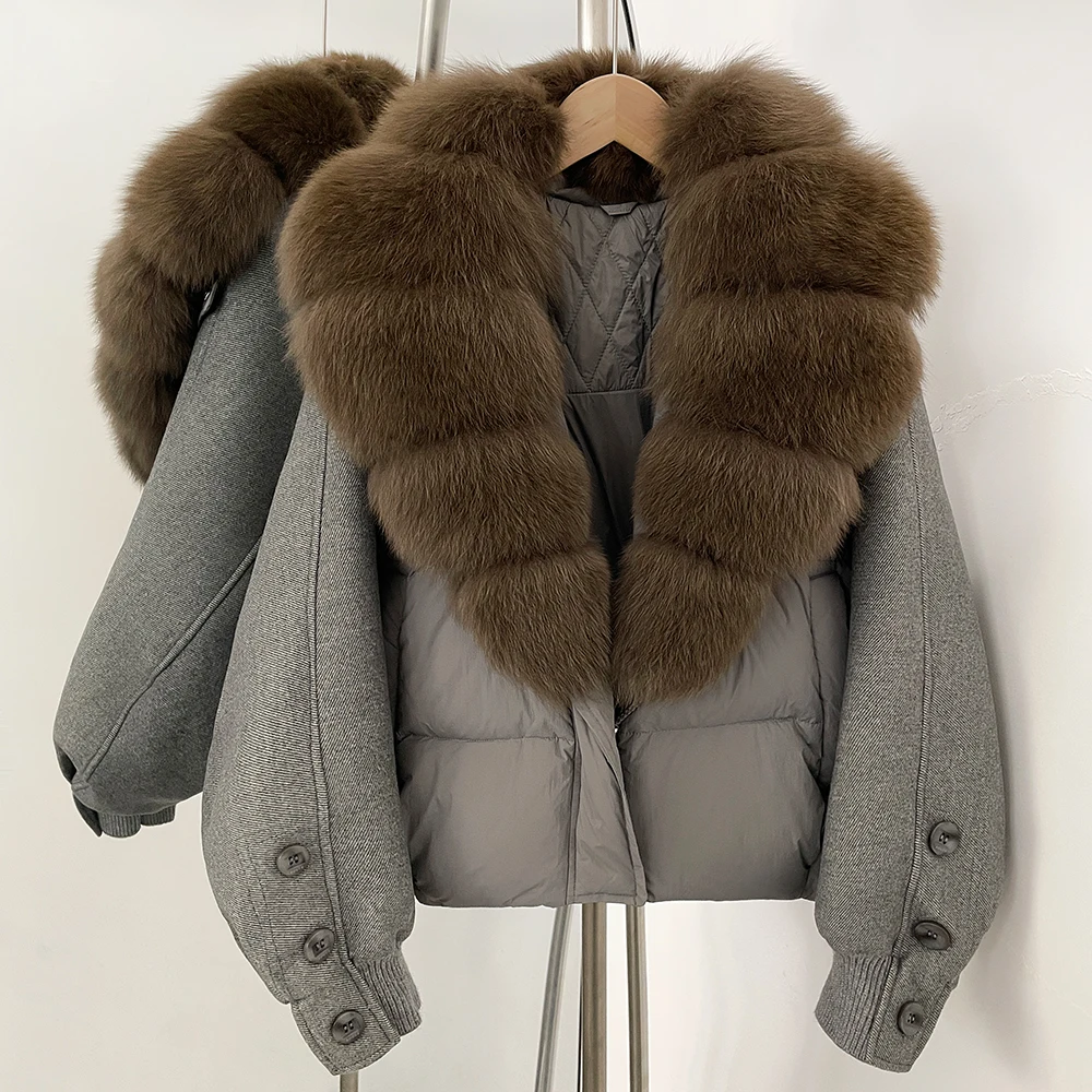 Winter Clothing Store - 女性用ダウンジャケット ダックダウンパーカー 天然毛皮付き レディースファッション トレンド2025 女性用コート