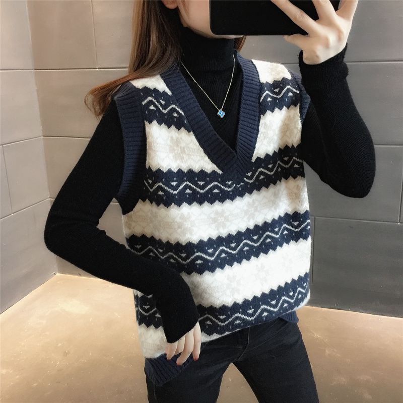 Winter Clothing Trends 2025 Women'S - レディースニットベストプルオーバーヴィンテージフォーマルカジュアルジャンパー高級服ベストトレンド2025エレガントジャカード女性用セーター