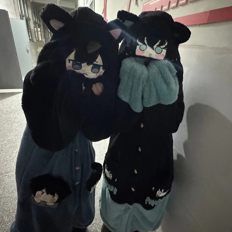 Winter Clothing Anime - Y2K 新しい時透無一郎冬パジャマアニメ周辺機器デーモンスレイヤーソフトぬいぐるみジャンプスーツかわいいコスプレナイトウェア女の子ギフト