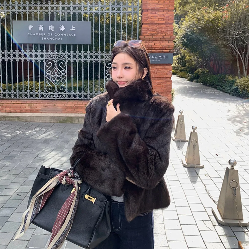 Natural Rabbit Fur Coat Women  - Winter Clothing Store のレビューと価格
