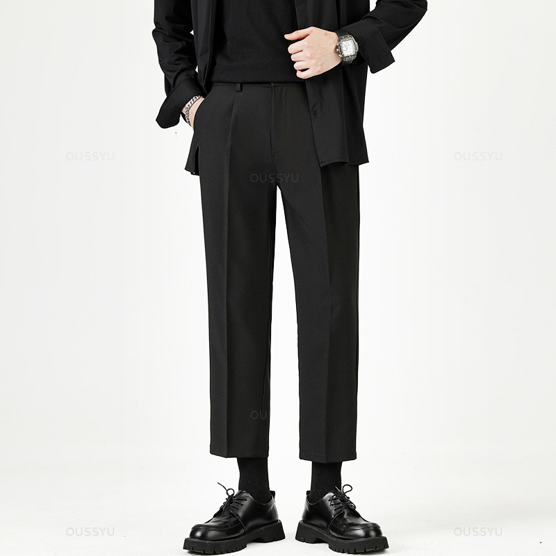 ブランド服スムーズスーツパンツ男性ビジネスフォーマル足首丈ワ - Winter Clothing Brand のレビューと価格