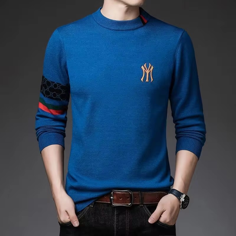 高級ラグジュアリーデザイナーズブランド刺繍セーター男前丸首カ - Winter Clothing Brand のレビューと価格