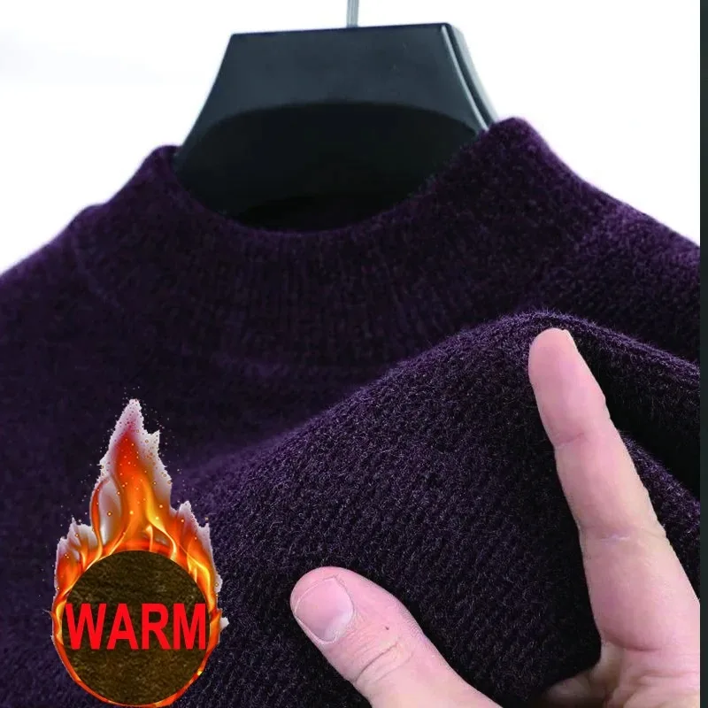 メンズニットウェアセーター新しい秋冬長袖無地プルオーバー男性 - Winter Clothing Brand のレビューと価格
