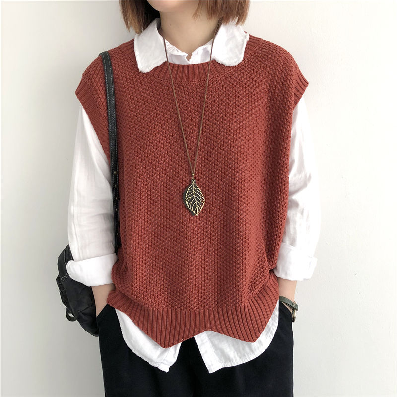 クロップドニットベスト女性用安い服ジャンパー服ショートチョッ - Winter Clothing Trends 2025 Women'S のレビューと価格