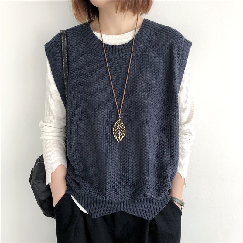 クロップドニットベスト女性用安い服ジャンパー服ショートチョッ - Winter Clothing Trends 2025 Women'S のレビューと価格