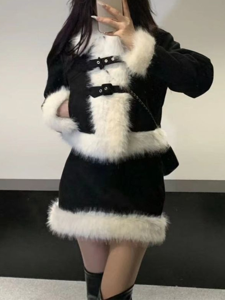 韓国風ヴィンテージデザイン暖かいセットアップ レディース エ - Winter Clothing Online のレビューと価格