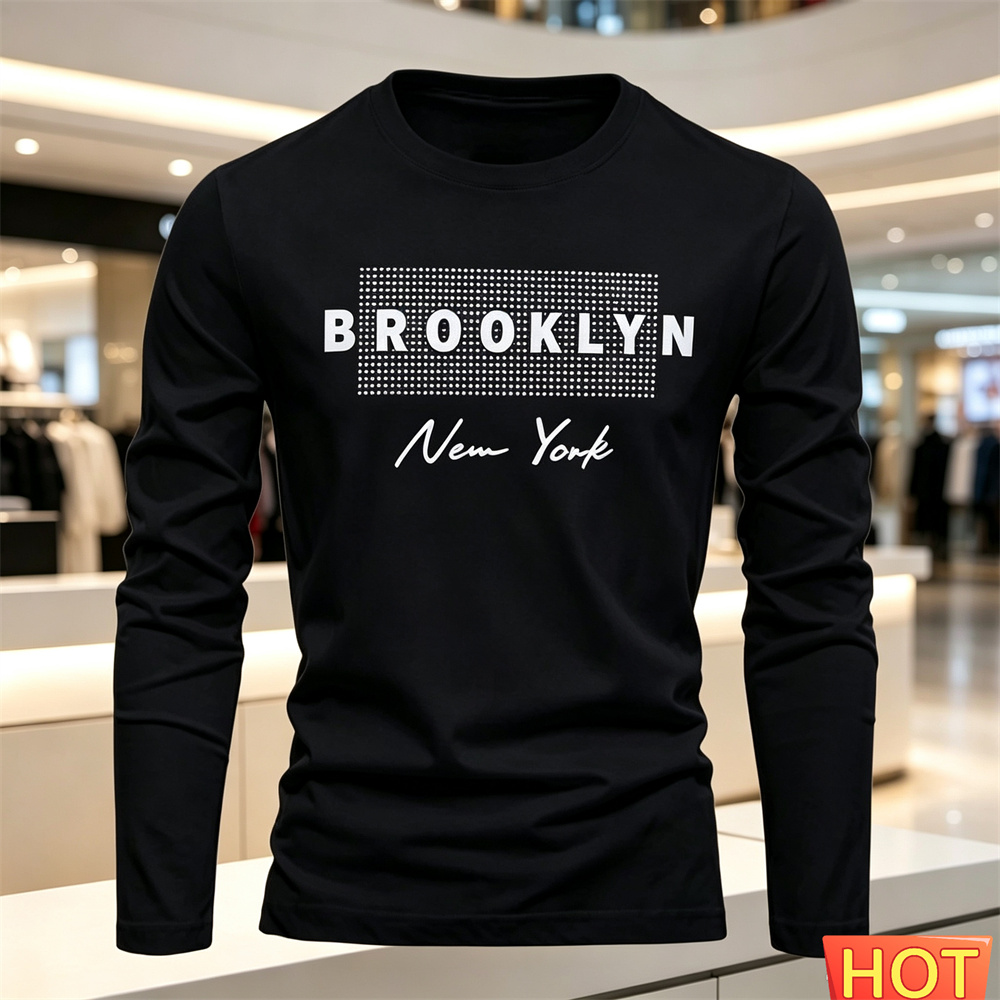 綿快適メンズカジュアル長袖 Tシャツ新しい秋冬多用途 Tシャ - Winter Clothing のレビューと価格