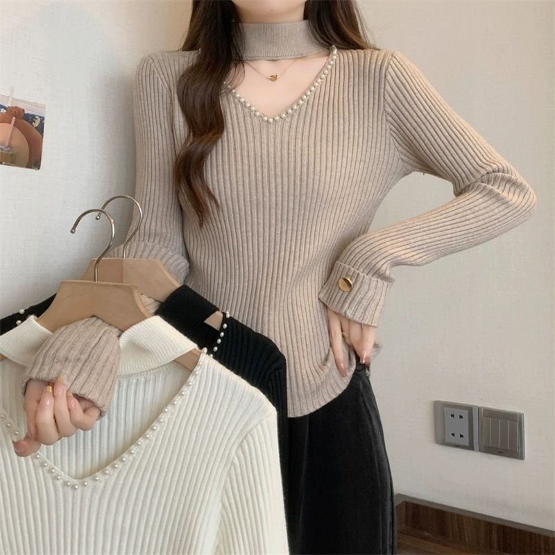 中空ニットセーター女性のためのビーズトレンド長袖若々しい服販 - Winter Clothing Trends 2025 Women'S のレビューと価格