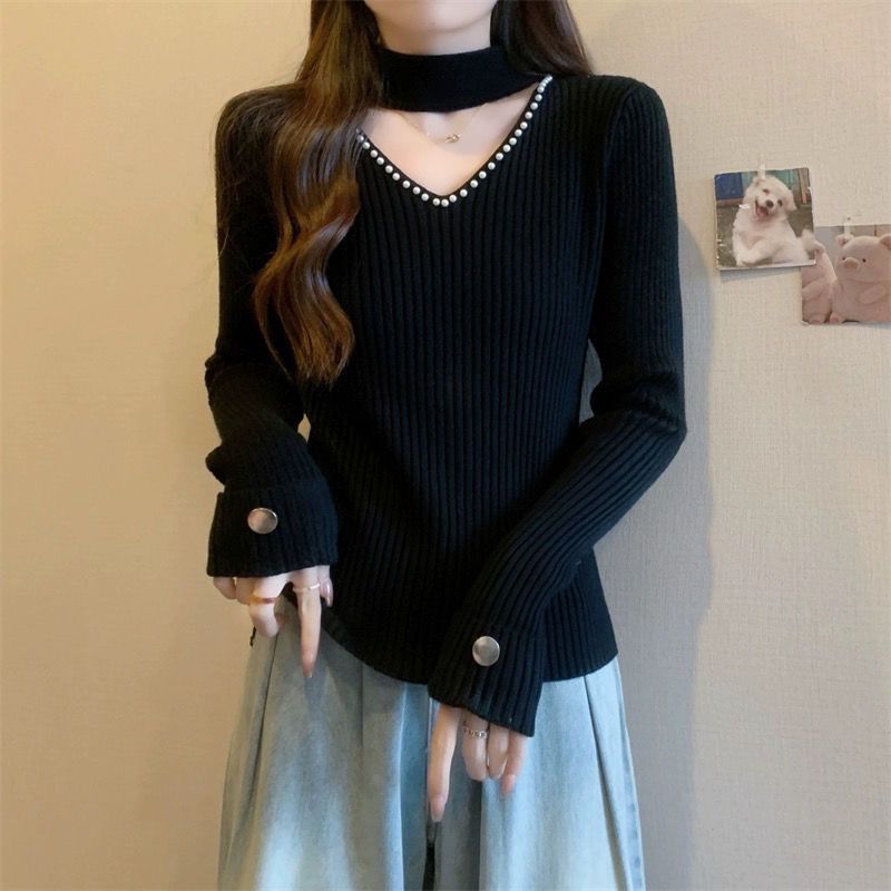 中空ニットセーター女性のためのビーズトレンド長袖若々しい服販 - Winter Clothing Trends 2025 Women'S のレビューと価格