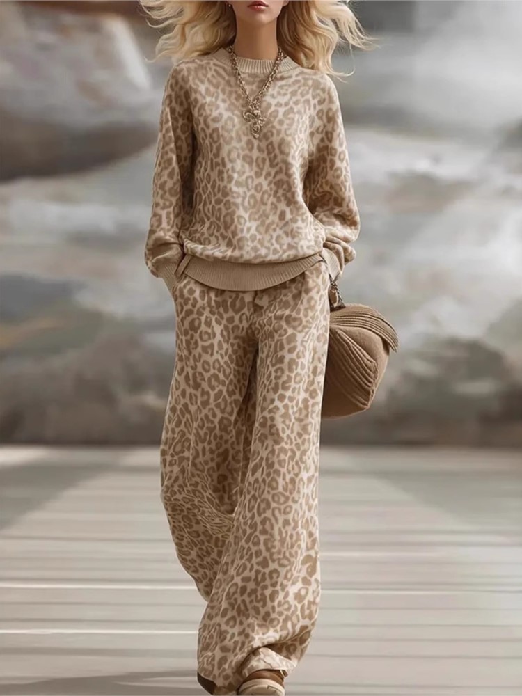 2026秋冬ファッショナブルライトブラウンレオパード柄スーツ - Winter Clothing Sale のレビューと価格