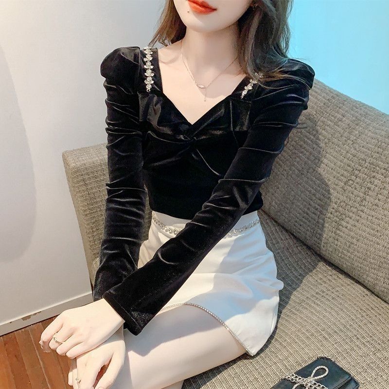 スリムフィット ベルベット レディース シャツ＆ブラウス 新 - Winter Clothing Trends 2025 Women'S のレビューと価格