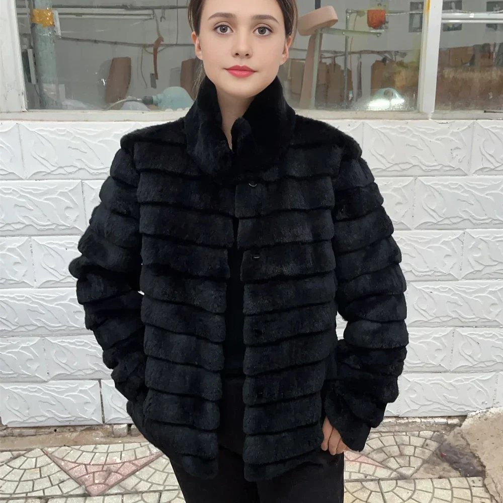 OFTBUY ラビットリアルファーコート 暖かい本革ファー  - Winter Clothing Store のレビューと価格