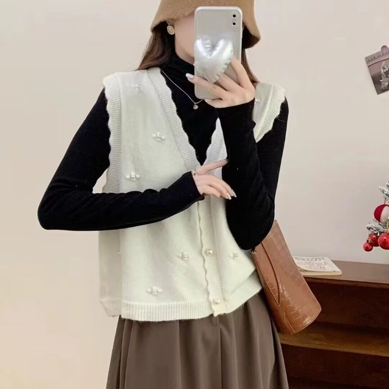 ピンクのニットベスト レディース カジュアル Y2Kファッシ - Winter Clothing Trends 2025 Women'S のレビューと価格