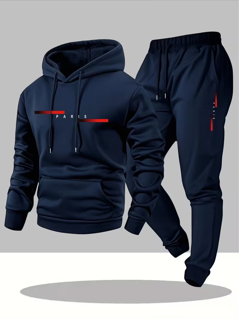 メンズベストセラー トレンドレタープリントセット ツーピース - Warm Winter Clothing のレビューと価格