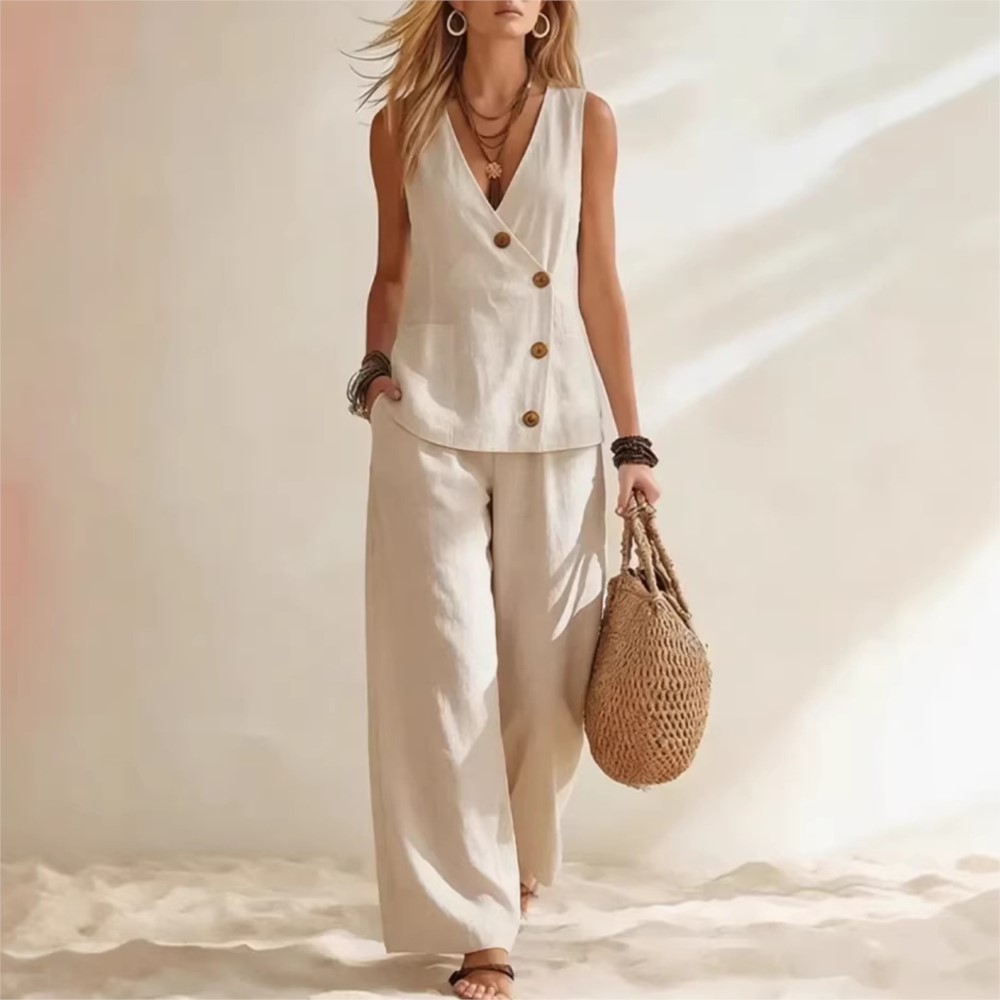ファッションディープ V ネックノースリーブ女性夏のズボンス - Winter Clothing Sale のレビューと価格