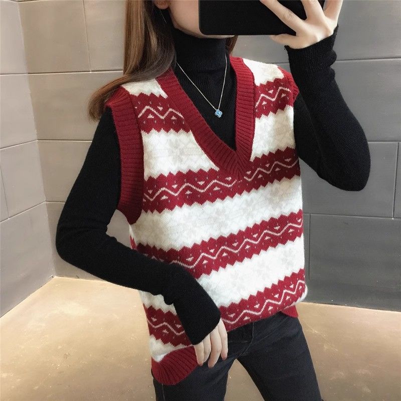 レディースニットベストプルオーバーヴィンテージフォーマルカジ - Winter Clothing Trends 2025 Women'S のレビューと価格