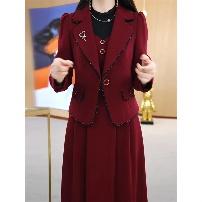 ハイエンドスーツジャケットドレスツーピースセット レディース - Winter Clothing Online のレビューと価格