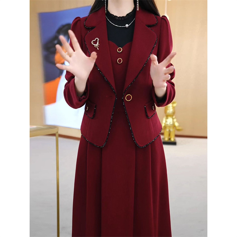 ハイエンドスーツジャケットドレスツーピースセット レディース - Winter Clothing Online のレビューと価格