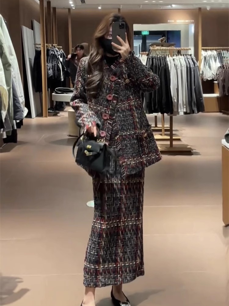 冬の新作レディースファッション、高級感のある雰囲気の粗織り、 - Winter Clothing Online のレビューと価格