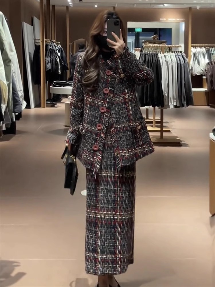 冬の新作レディースファッション、高級感のある雰囲気の粗織り、 - Winter Clothing Online のレビューと価格