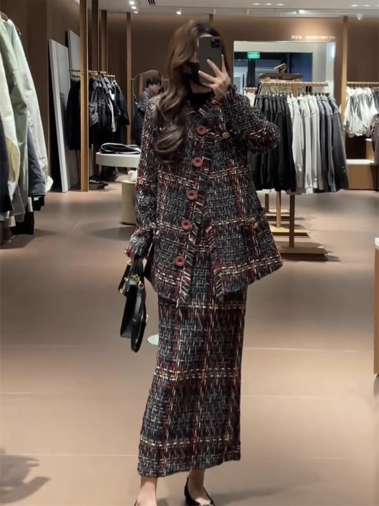 冬の新作レディースファッション、高級感のある雰囲気の粗織り、 - Winter Clothing Online のレビューと価格