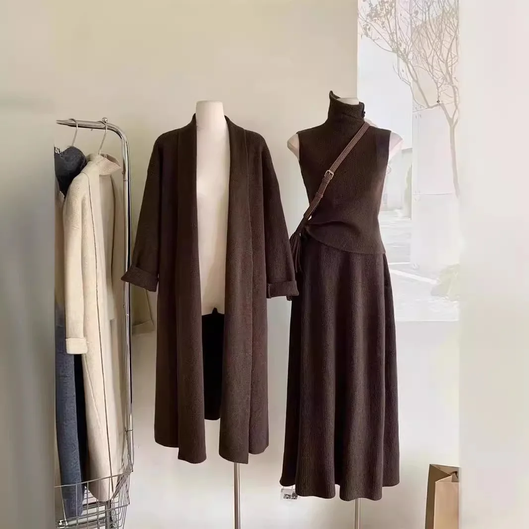 3 点セット女性ロングセーターベスト 2025 ジャンパード - Winter Clothing Sale のレビューと価格