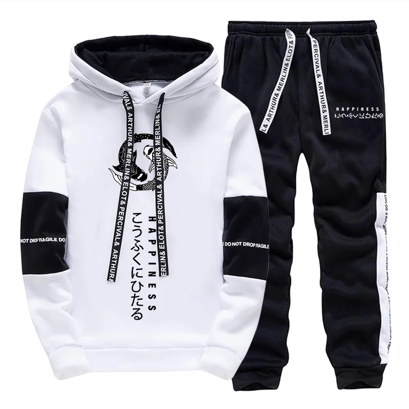 メンズファッション トラックスーツ プリント カジュアル フ - Winter Clothing のレビューと価格