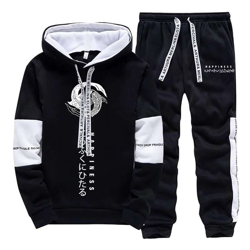 メンズファッション トラックスーツ プリント カジュアル フ - Winter Clothing のレビューと価格