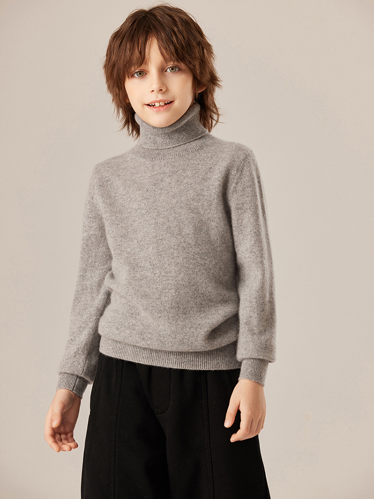 子供の秋冬カシミヤセータータートルネックベーシックプルオーバ - Winter Clothing For Boys のレビューと価格