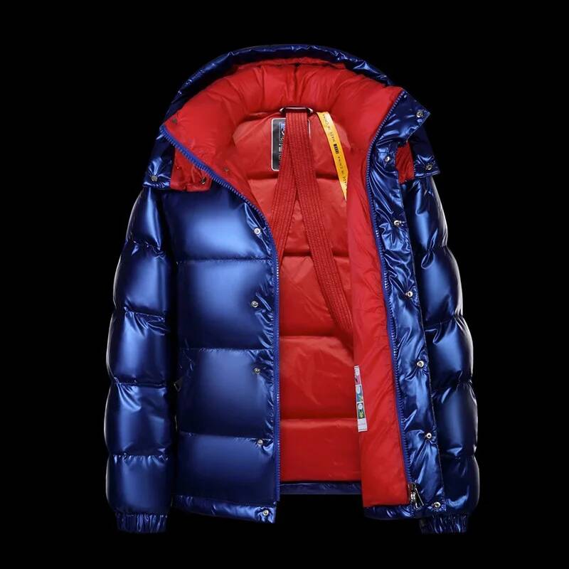 新しい冬用光沢ジャケット、メンズショート丈トレンドブランドフ - Winter Clothing Brand のレビューと価格