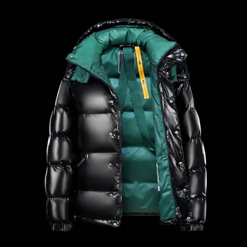 新しい冬用光沢ジャケット、メンズショート丈トレンドブランドフ - Winter Clothing Brand のレビューと価格