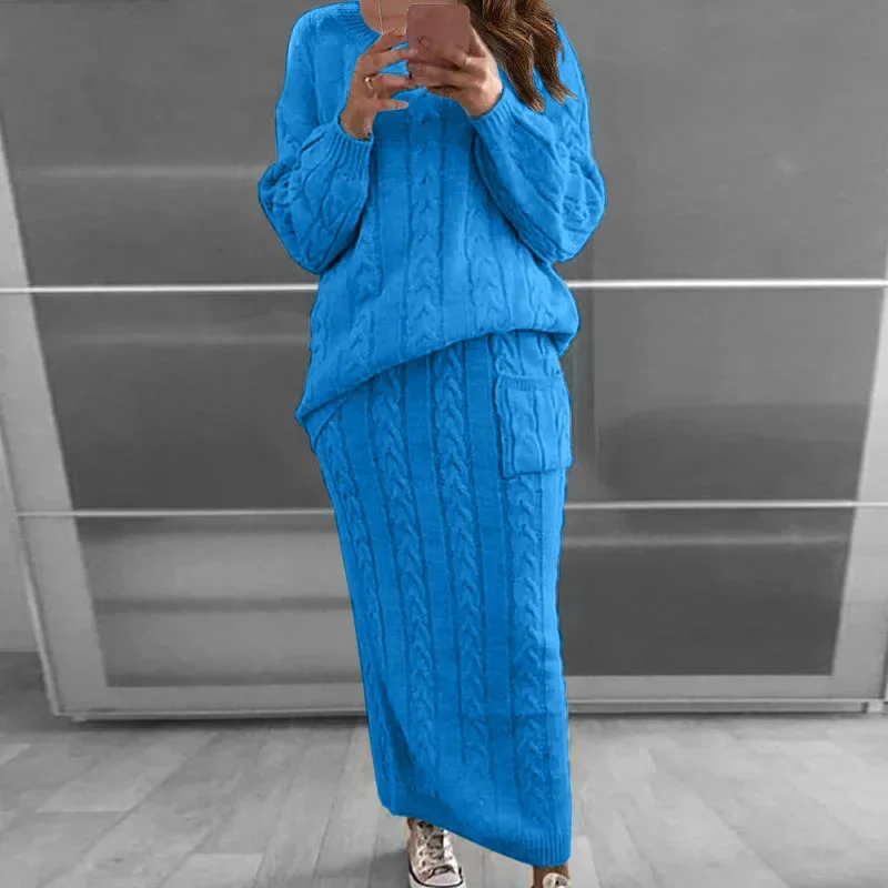 セーター女性セット秋と冬のツーピースセット女性 O ネックニ - Winter Clothing Sale のレビューと価格