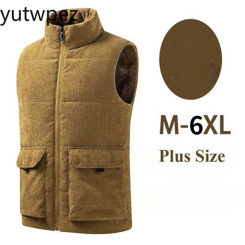 屋外ハイキングファッションウールベスト男性綿入りベストコート - Warm Winter Clothing のレビューと価格