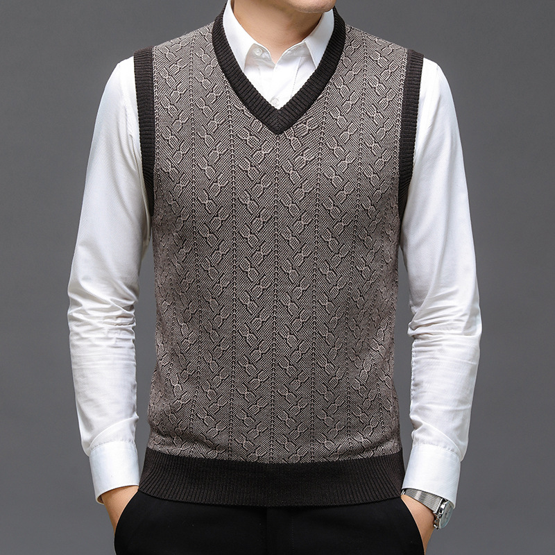 ブラウンブランドセーターメンズ服 2026 秋ウール無地ニッ - Winter Clothing Brand のレビューと価格