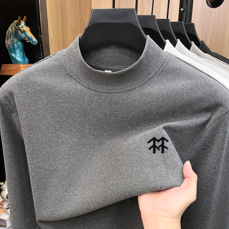 メンズ保温秋冬プリントTシャツ ファッション快適長袖Oネック - Winter Clothing のレビューと価格