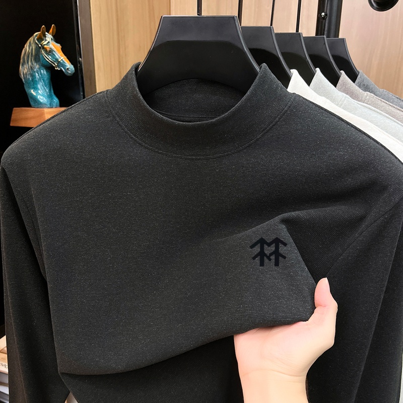 メンズ保温秋冬プリントTシャツ ファッション快適長袖Oネック - Winter Clothing のレビューと価格