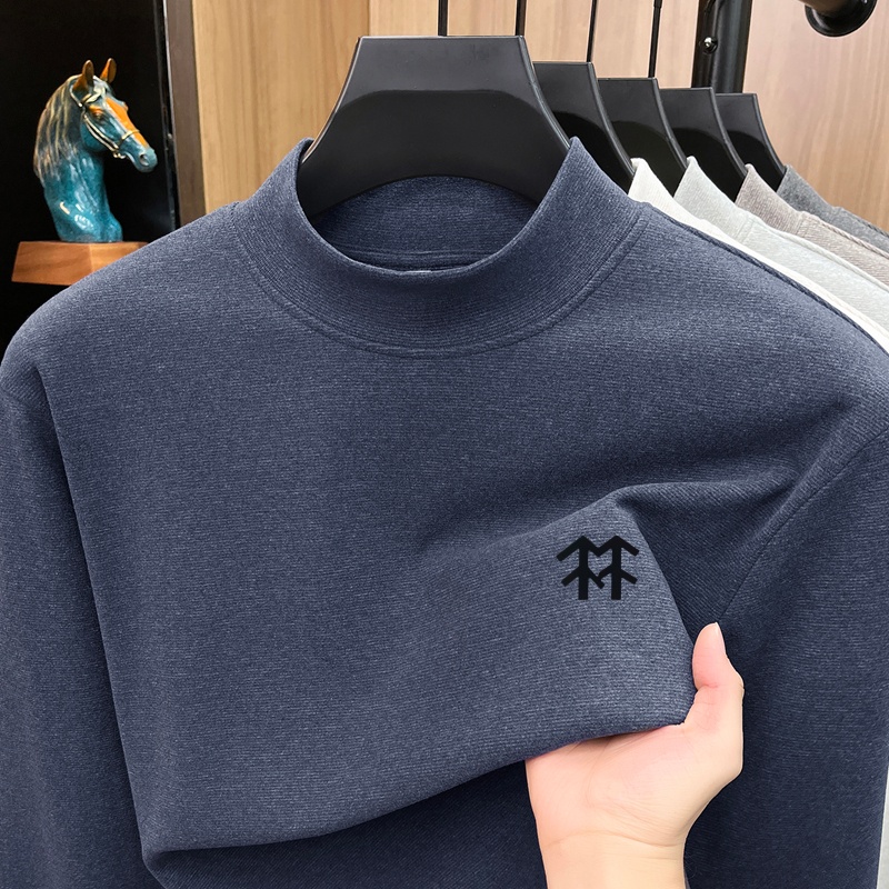 メンズ保温秋冬プリントTシャツ ファッション快適長袖Oネック - Winter Clothing のレビューと価格