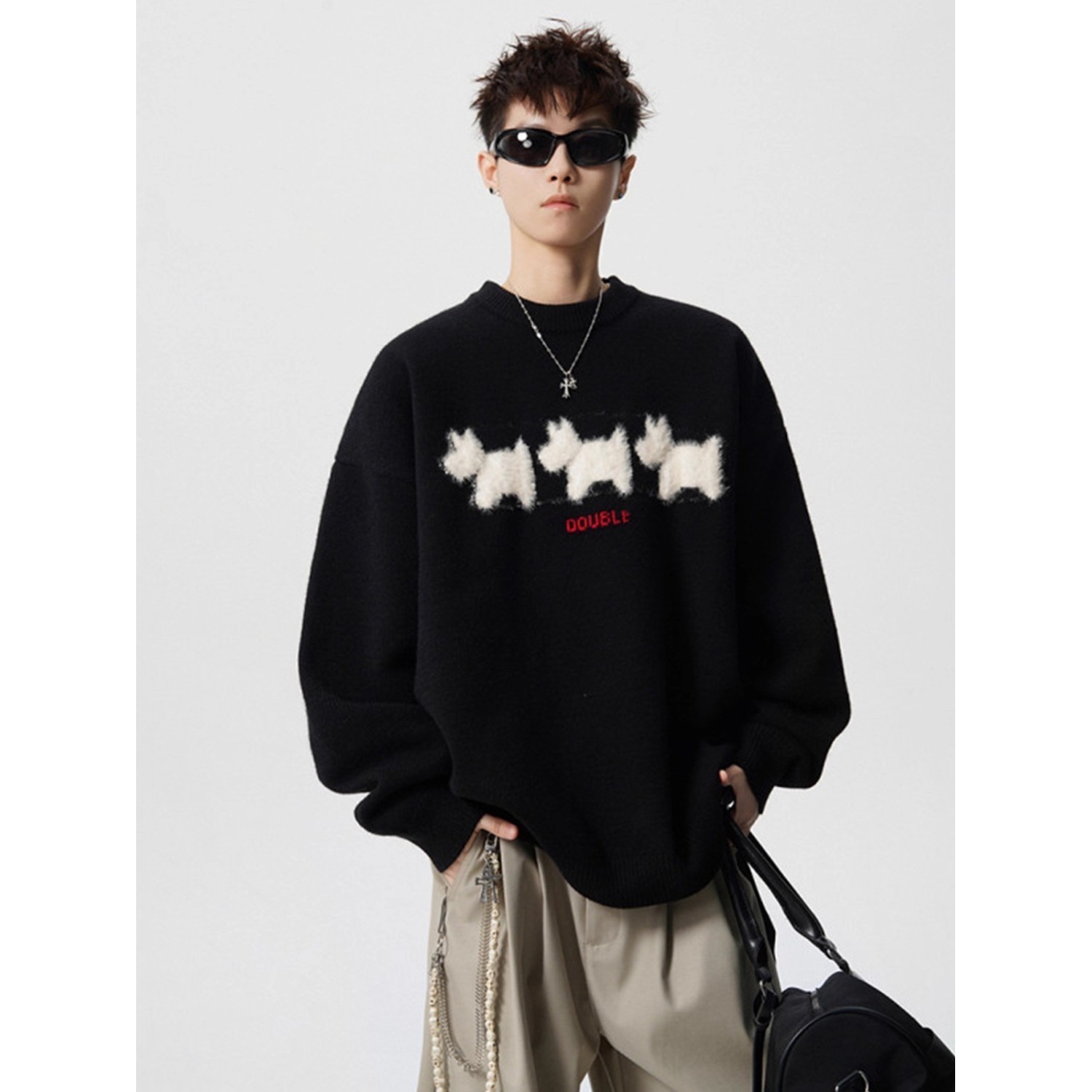 新しいクルーネックセーター男性女性のためのトレンディなブラン - Winter Clothing Brand のレビューと価格