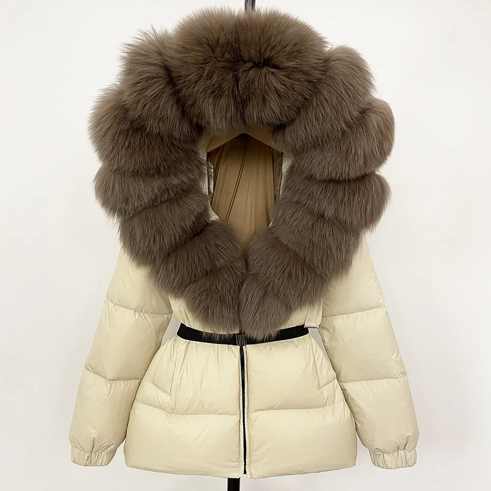 90%ホワイトダックダウンコート ファッションフード付きリア - Winter Clothing Store のレビューと価格