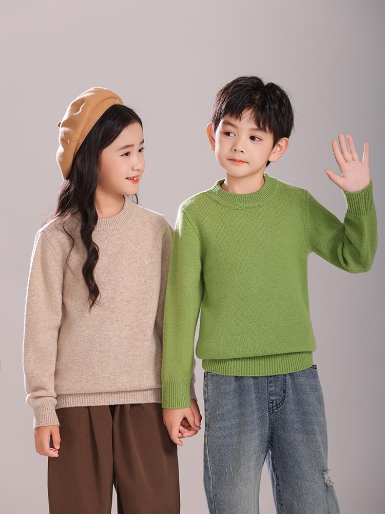 子供のウールのセータープルオーバー秋冬ガールズボーイズベーシ - Winter Clothing For Boys のレビューと価格