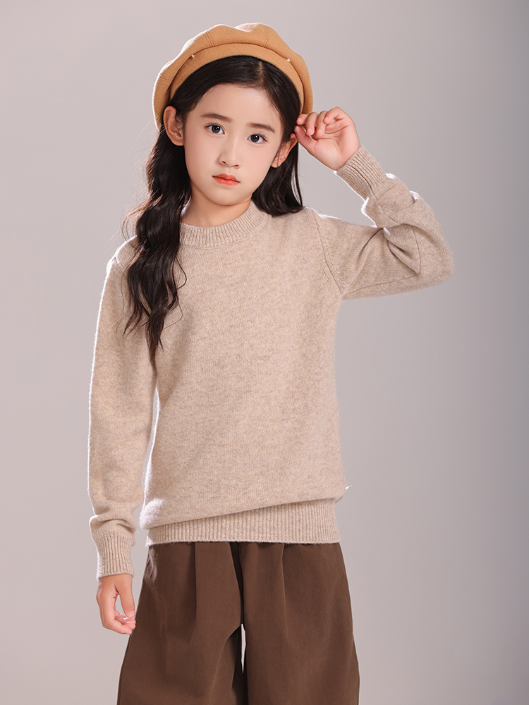 子供のウールのセータープルオーバー秋冬ガールズボーイズベーシ - Winter Clothing For Boys のレビューと価格